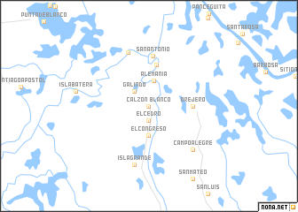 map of Blanco Calzón